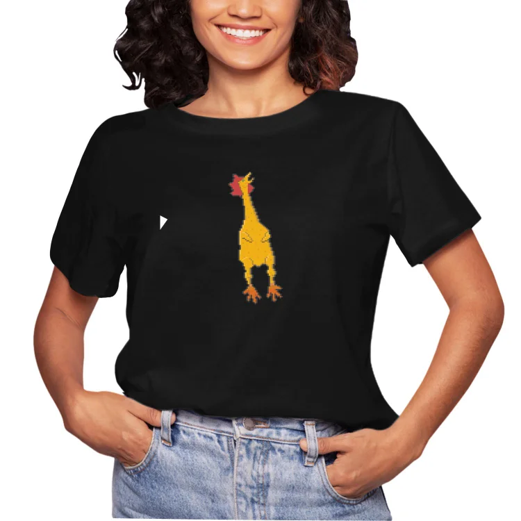 Women Casual Tee Rubber Chicken Pixel All The Things Tie Dye T Shirt For Men - Heather Prints Shirts