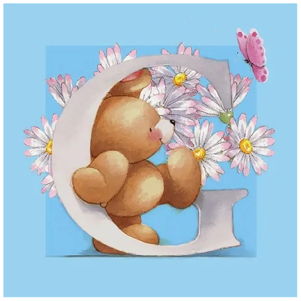 

Letter G Bear - Round Drill Diamond Painting - 30*30CM, 501 Original