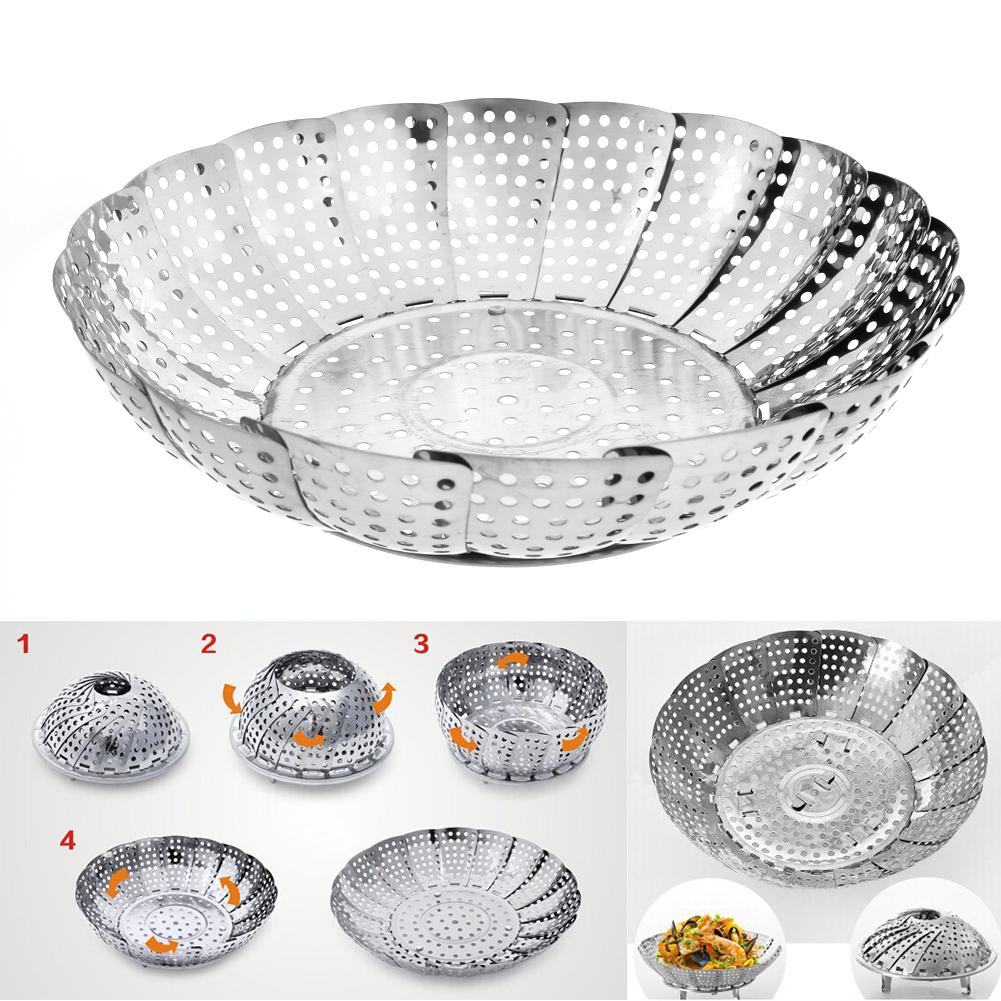 

Stainless Steel Folding Telescopic Steamer Drawer Cookware Steaming Basket, 14cm, 501 Original