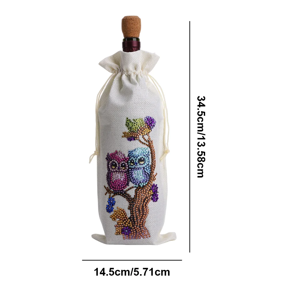 DIY Ow Diamond Painting Wine Bags Creative Diamond Art Liquor Bottle Covers