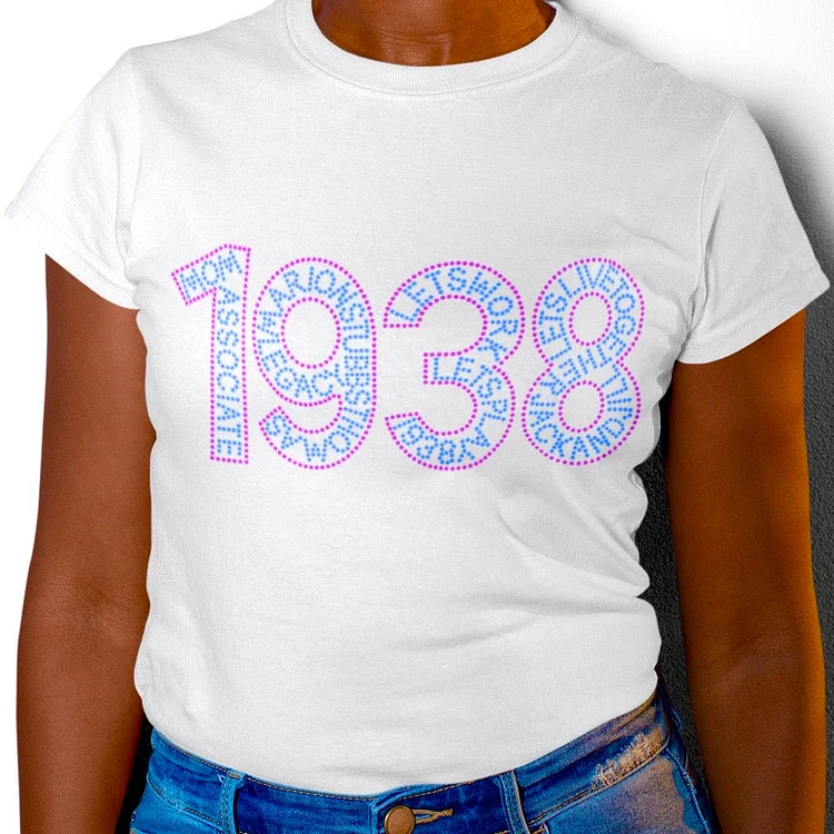 Jack and Jill 1938 Rhinestone Short Sleeve Tee