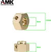 AMK 4Pcs TRX4 Brass Weight 12mm Hex Beadlock Wheel Hubs Heavy Duty Counterweight for 1/10 RC Crawler Cars Sport Defender TRX6 (8mm)