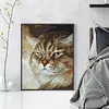 Angry Cat-14CT Stamped Cross Stitch 25*30cm/9.84*11.81in tapestrymarket