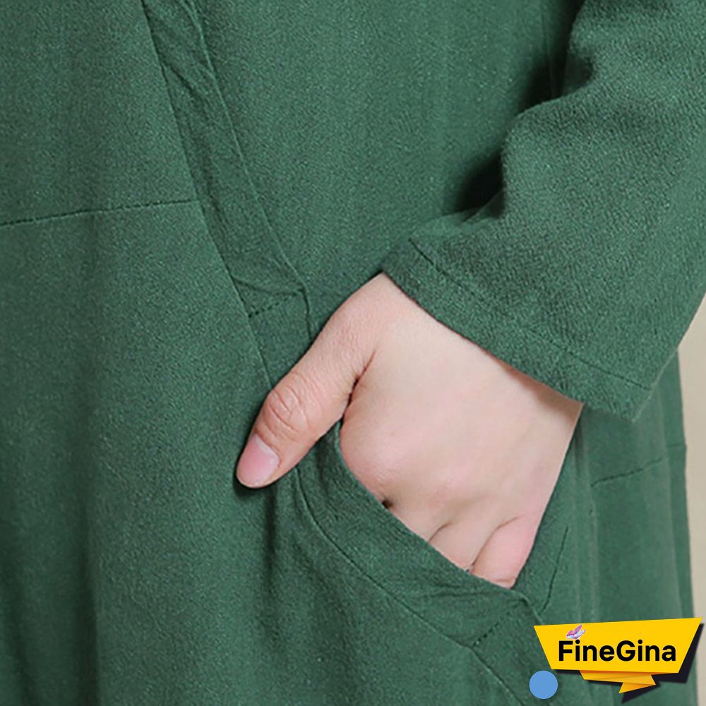 Zanzea Women Autumn Winter Kaftan Caftan Abaya Flare Plus Size Maxi Dress Maxi Dress