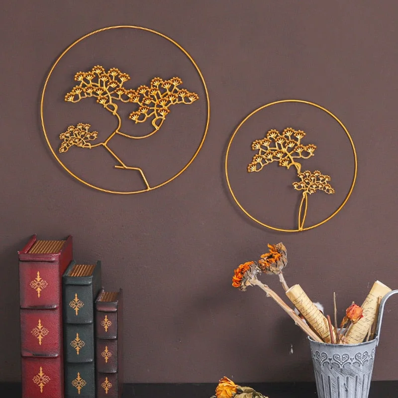 Nordic Style Leaf Shape Hanging Wall Creative Iron Ginkgo Leaf Decoration Living Room Sofa Background Wall Decor Accessories