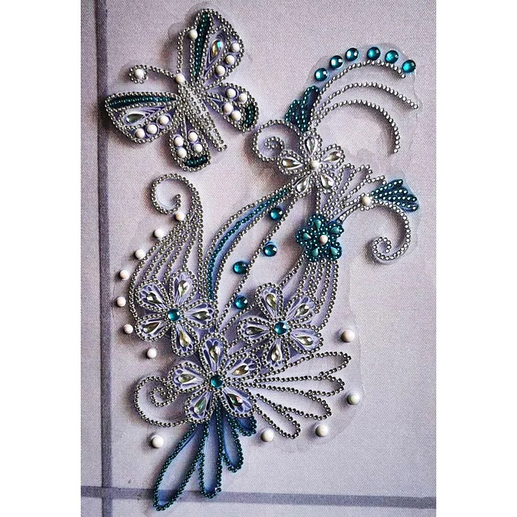 Paper Quilling Flower - Partial Special Shaped Drill Diamond Painting - 30x40cm(Canvas)