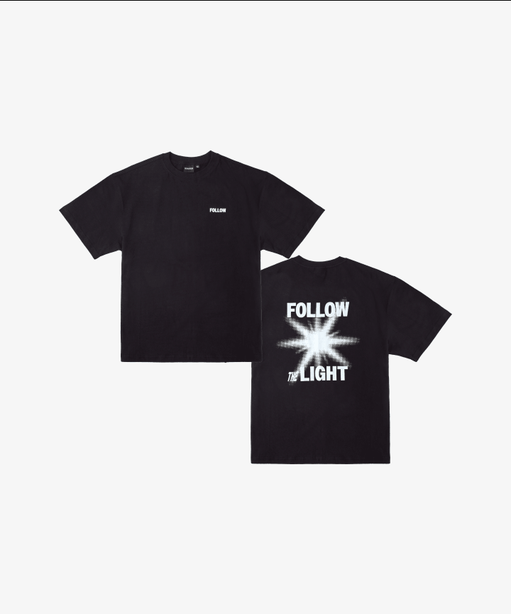 SEVENTEEN Follow The Light Black T-Shirt officialsvtshop