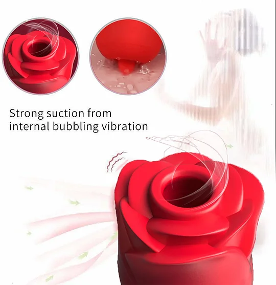 The Rose Toy 2.0 - rose toy in use, rose toy for women, rose adult toy, rose vibrator, rose vibrating