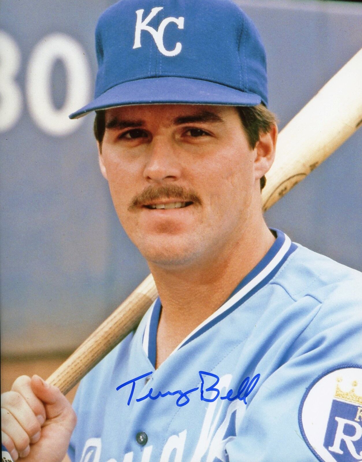 Terry Bell autographed 8x10 Kansas City Royals#1