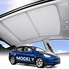 Zanch Tesla Model Y Sunshade Roof [2025 Cooling Tech, UV Reflective] Magnetic No Sag Foldable Roof Glass Sun Shade for Model Y (2020-2025) Tesla Accessories 2026 2025- Grey