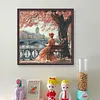Victorian Girl-14CT Stamped Cross Stitch 50*50cm/19.69*19.69in