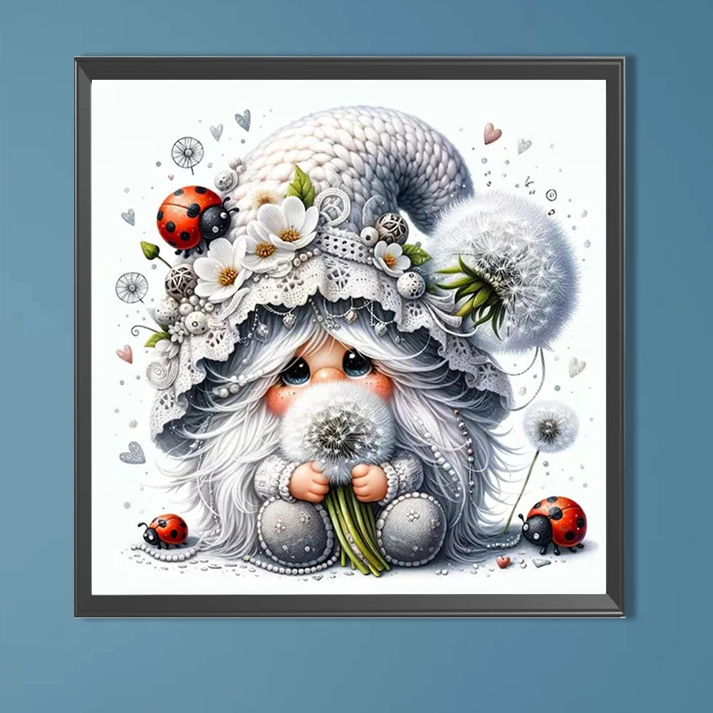 Partial AB Diamond Painting - Full Round Drill - Dandelion Gnome(Canvas|45*45cm)