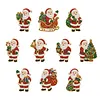 10PCS DIY Pearl Diamond Painting Christmas Fridge Magnets, Sparkling Rhinestone Refrigerator Magnet Craft Kit for Home Decor & Gifts