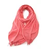 Plain Colors Tassels Unisex Scarf Team Event Anniversary Shawl