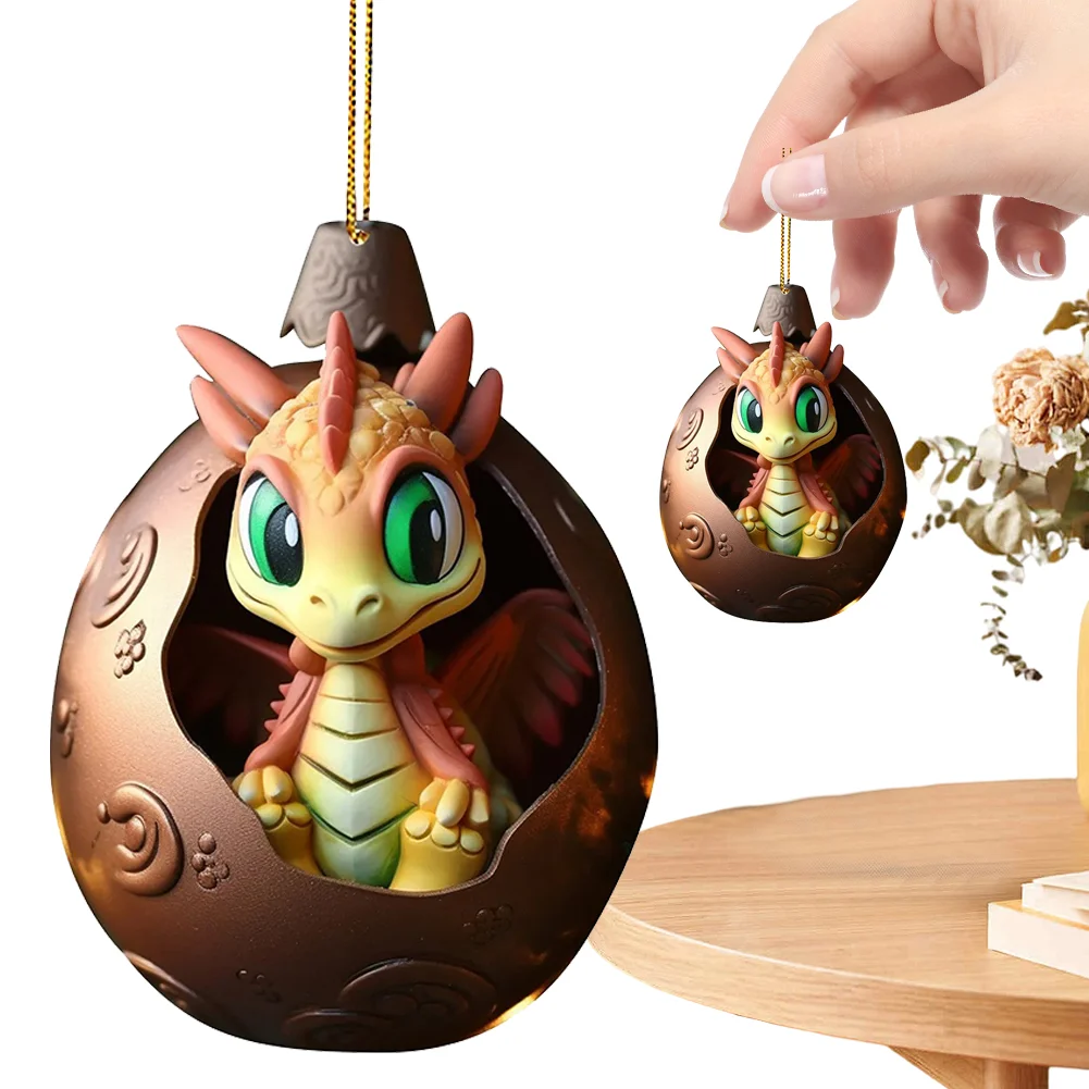 Christmas Dragon Egg Decoration Novelty Cute Acrylic Party Favors (A)