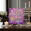 DIY Pearl Painting I LOVE YOU with Frame for Home Wall Decor(25x25cm)