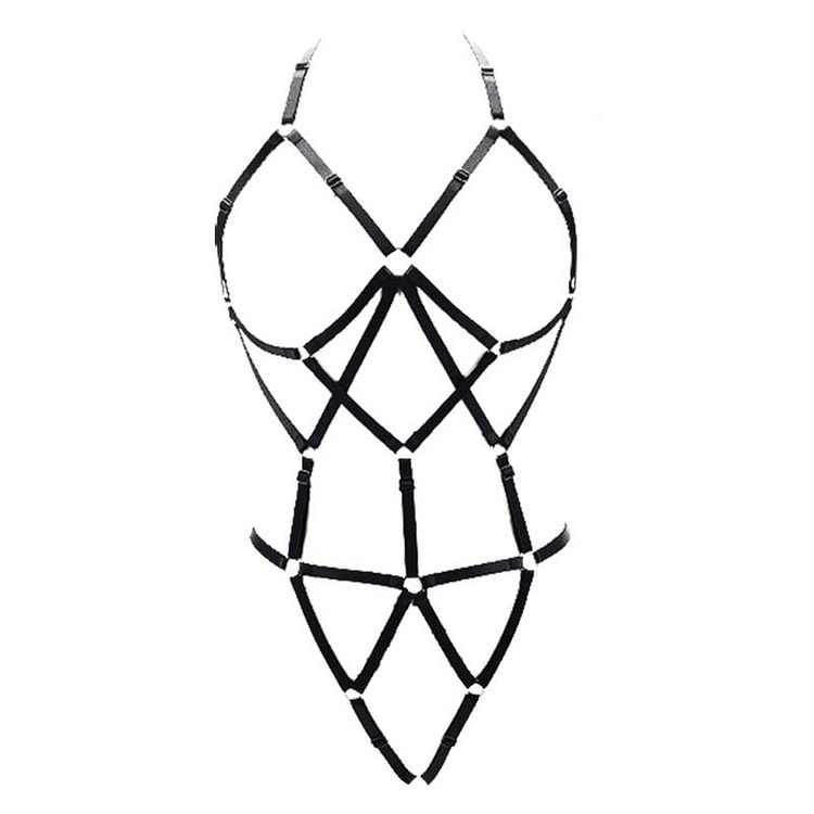 Sexy Strap Binding Hollow Foreign Trade Bra Suit One-piece Sexy Underwear 