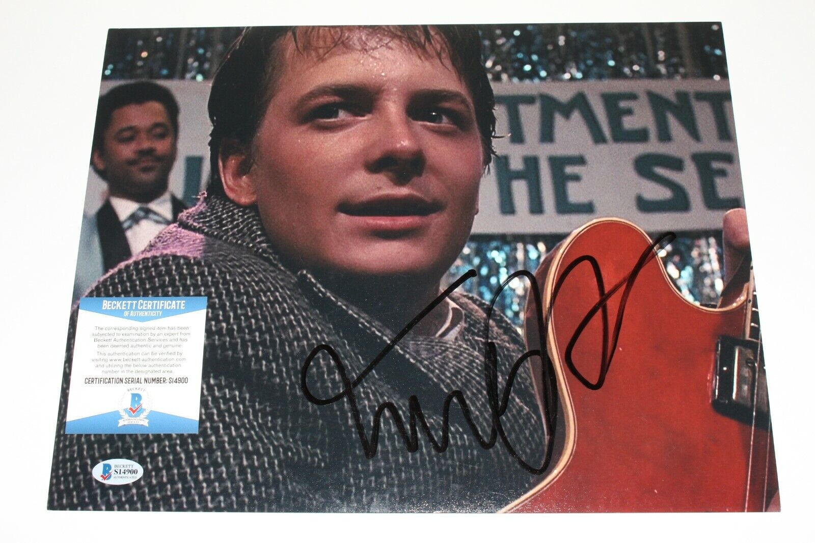 MICHAEL J. FOX SIGNED 'BACK TO THE FUTURE' 11x14 MOVIE Photo Poster painting BECKETT COA MARTY