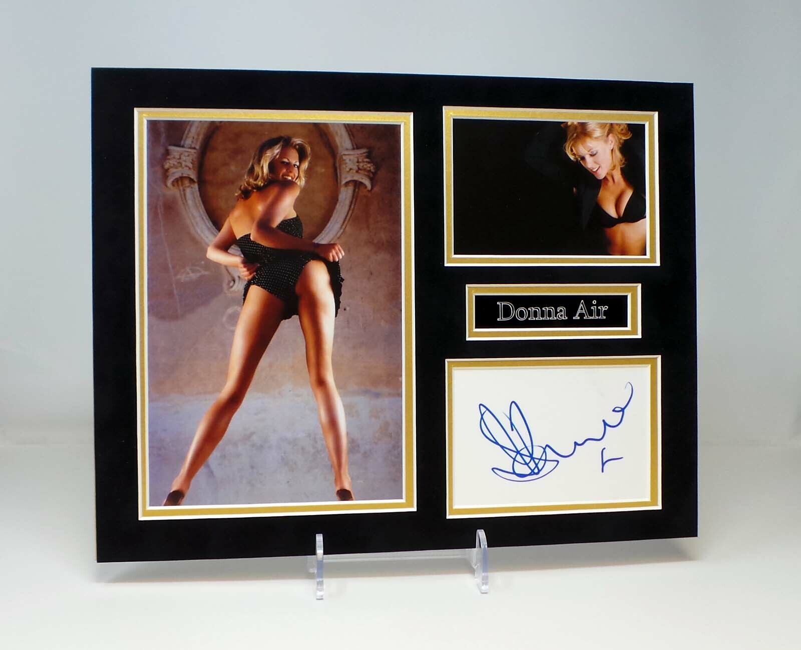 Donna AIR Signed Mounted Sexy Photo Poster painting Display AFTAL RD COA Byker Grove MTV Actress