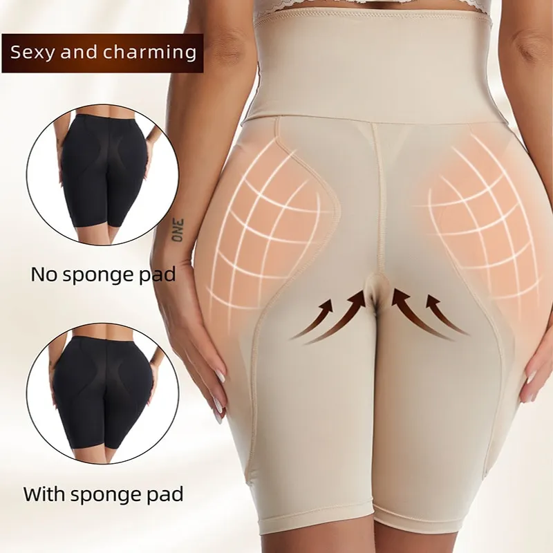 Billionm Women High Waist Shapewear Hip Pad Enhancer Fake Butt Lifter Shaper Tummy Control Panties Sexy Buttocks Padded Underpanty