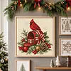 Festive Mail Cardinal DIY 14CT 2 Strands Stamped Cross Stitch Kit for Adults tapestrymarket