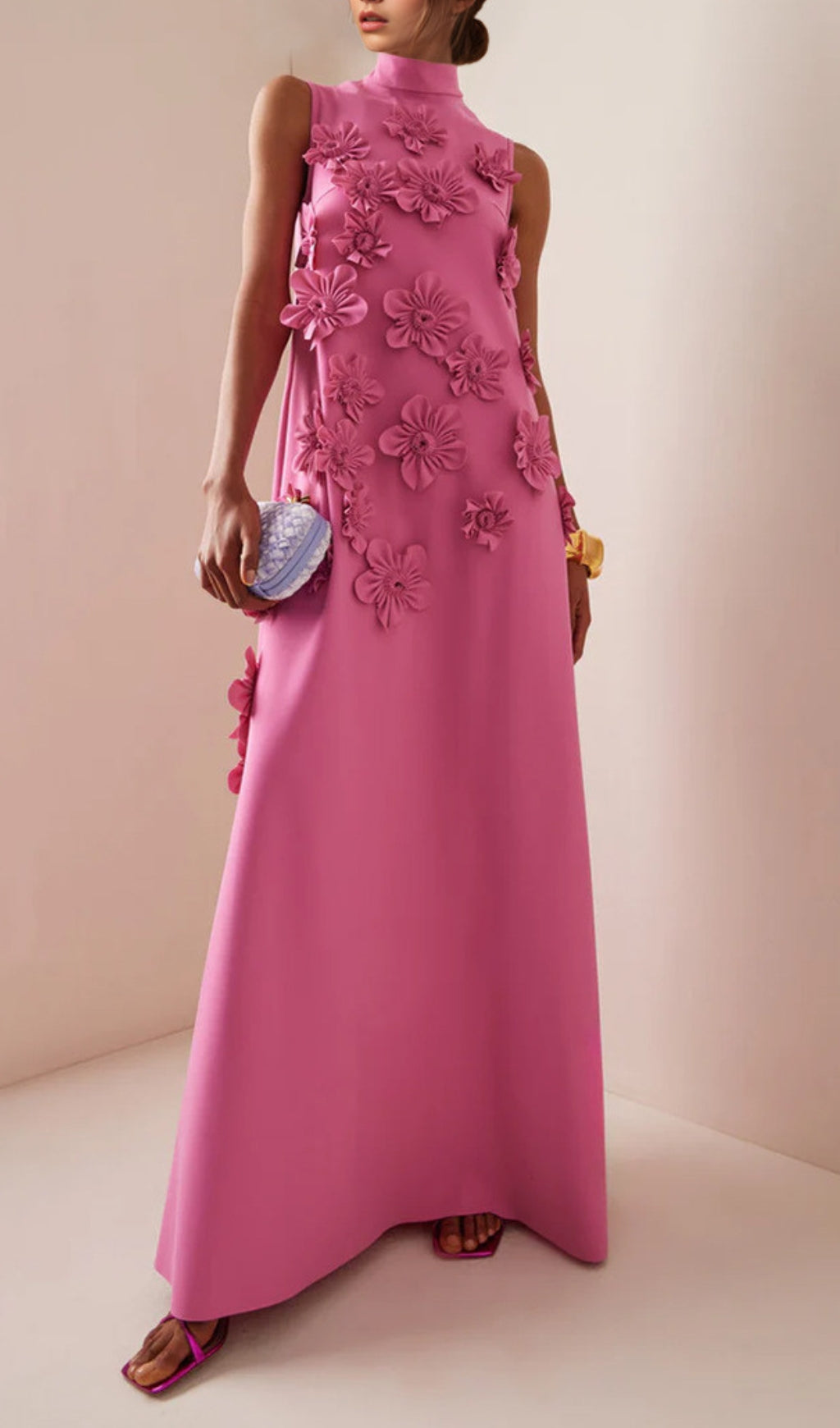 Fashionslee Women Annona Flower Embellished Maxi Dress
