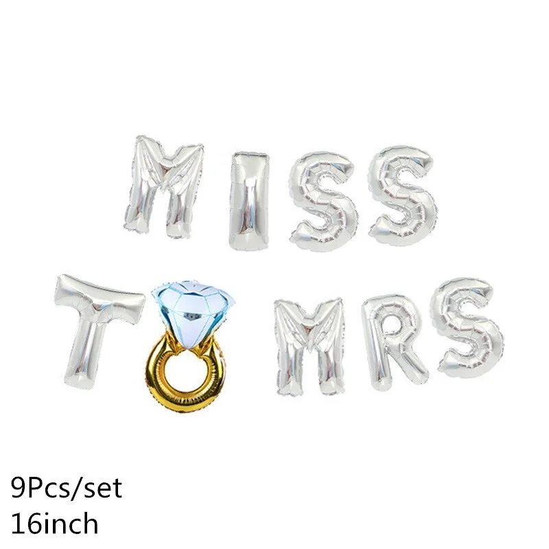 Wedding Balloons Foil Groom Bride Love Balloon for Wedding Decoration Bachelorette Party Valentine's Day Adult Party Supplies