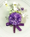 10PCS Purple White Wedding Catering Bridal Groom Guests Corsage Boutonniere Wrist Artificial Flower Bouquets