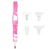 Resin Diamond Painting Point Drill Pen with 4 Various Tips Painting Arts 5D Point Drill Pen Diamonds Art Points Drills Pens for Nail Arts Rhinestone Decorations Cross-Stitch (Pink)