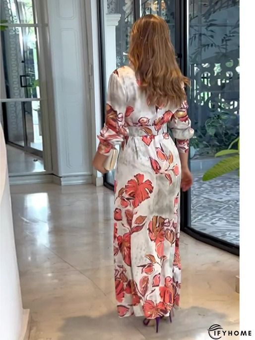 V Neck Ethnic Loose Vacation Dress | IFYHOME