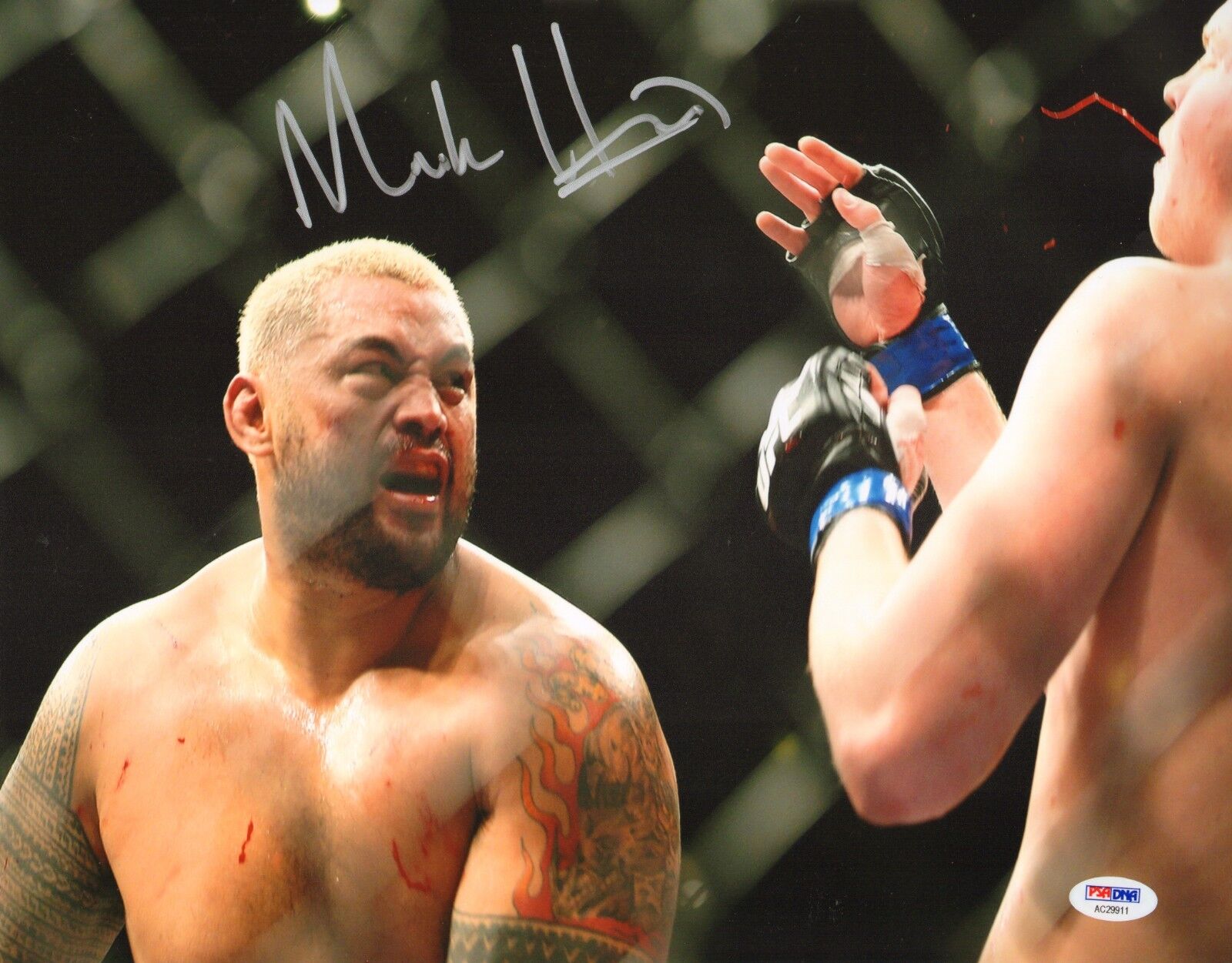 Mark Hunt Signed 11x14 Photo Poster painting PSA/DNA Autograph UFC on Fuel TV 8 vs Stefan Struve