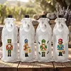 4 Pack DIY Rhinestone Drawstring Wine Gift Bags,  Diamond Painting Wine Decor Bag for Festival Gift Home Table Decor(Nutcracker)