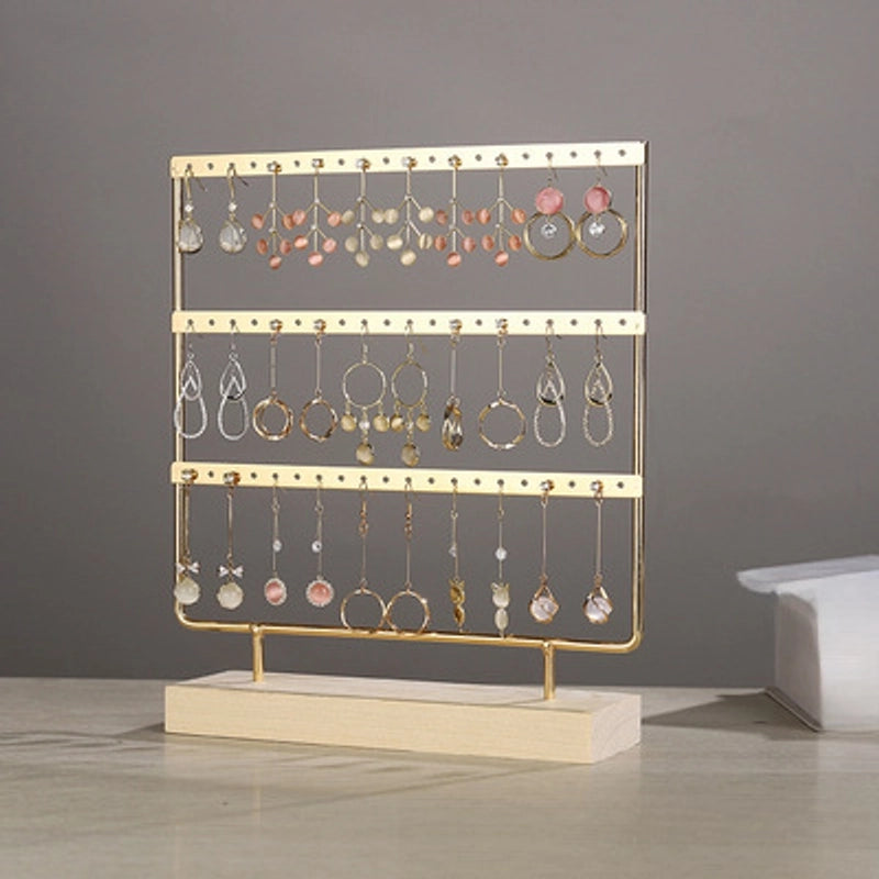 Hot Selling Jewelry Rack Earrings Display Stand Removable Wooden Bottom Earrings Jewelry Earrings Storage Rack