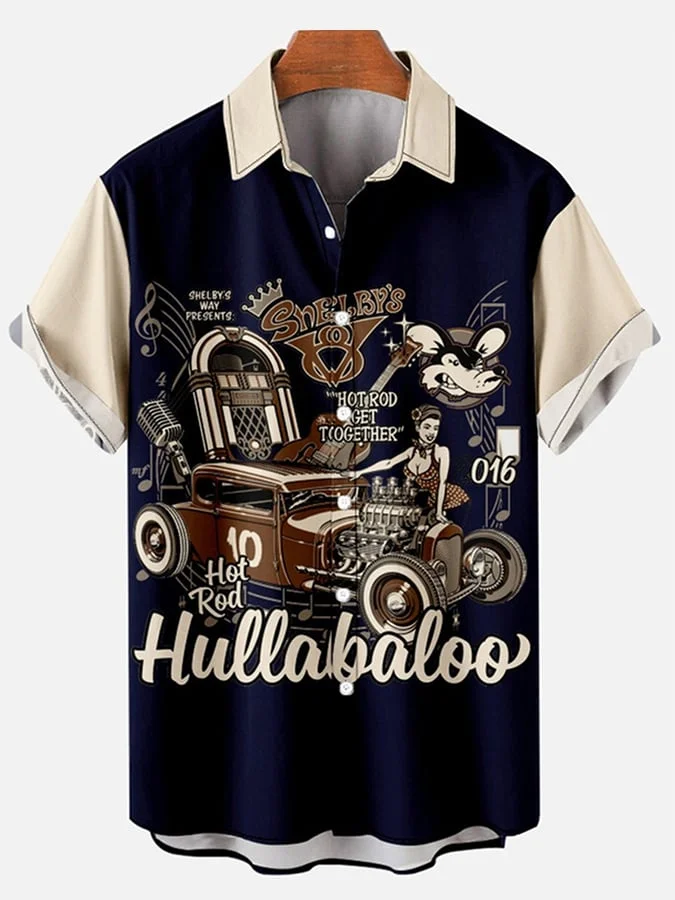 Music Elements Fashion Print Beach Short-sleeved Top