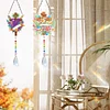 2pcs Flower Cross Diamond Painting Double-sided Crystal Window Suncatcher Craft Set Birthday Gifts Home Garden Decor Hanging Kit