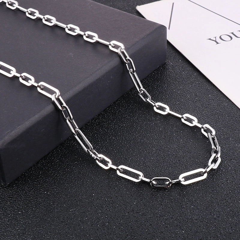 Titanium Steel 18K Gold Plated Hip-Hop Rock Patchwork Solid Color Necklace