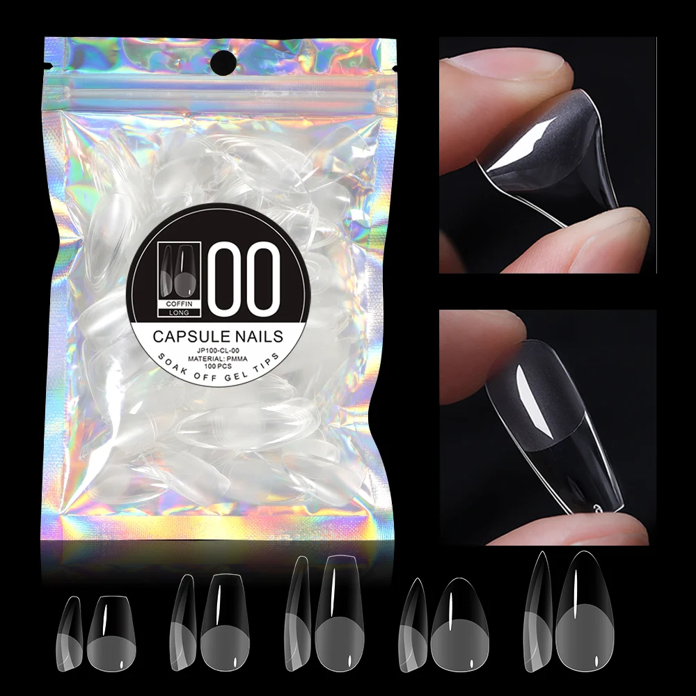  Single Size American Capsule Nails for Refilling | 100pcs/pack