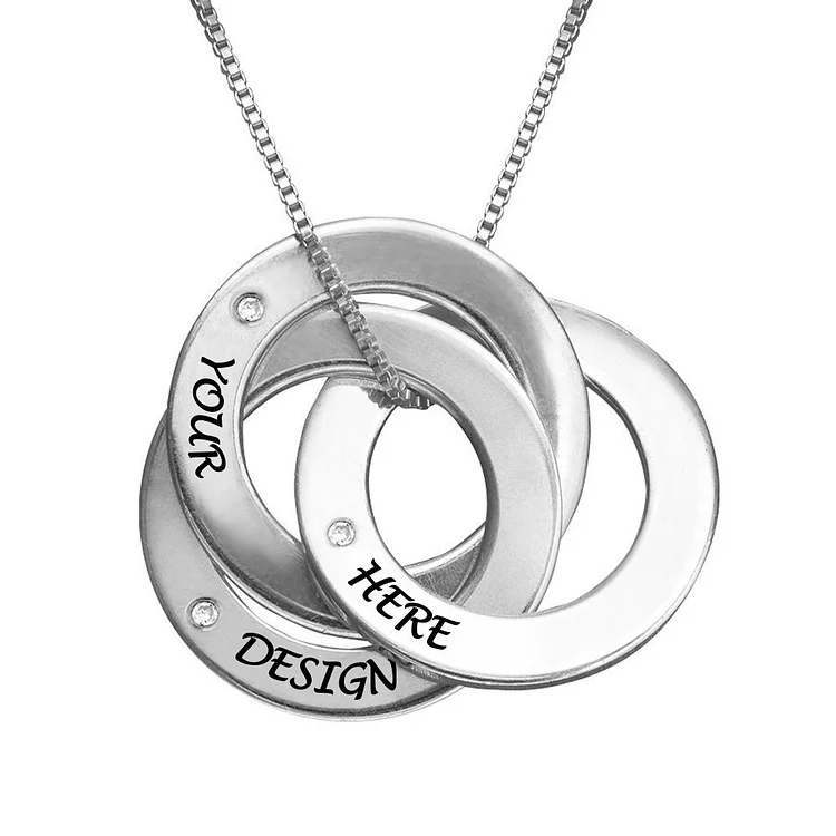 Personalized Design Multi Piece Ring Necklace