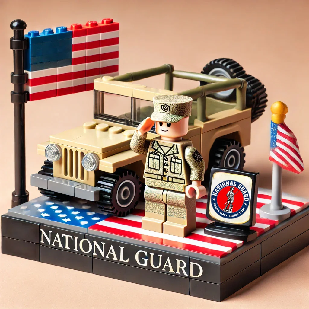 U.S. Military 250th Anniversary Patriotic Building Blocks - 100% Made in the USA