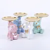 Bear Storage Tray Bear Tray Statue Decorative Jewelry Candy Tray for Home Office