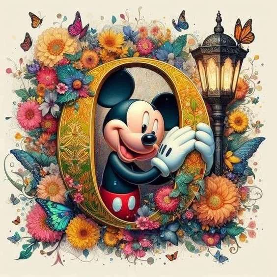 Diamond Painting - Full Round Drill - Minnie Mickey Alphabet(Canvas|40*40cm)
