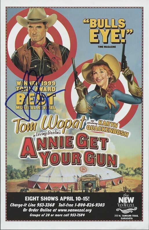 TOM WOPAT Signed Promo - Annie Get Your Gun