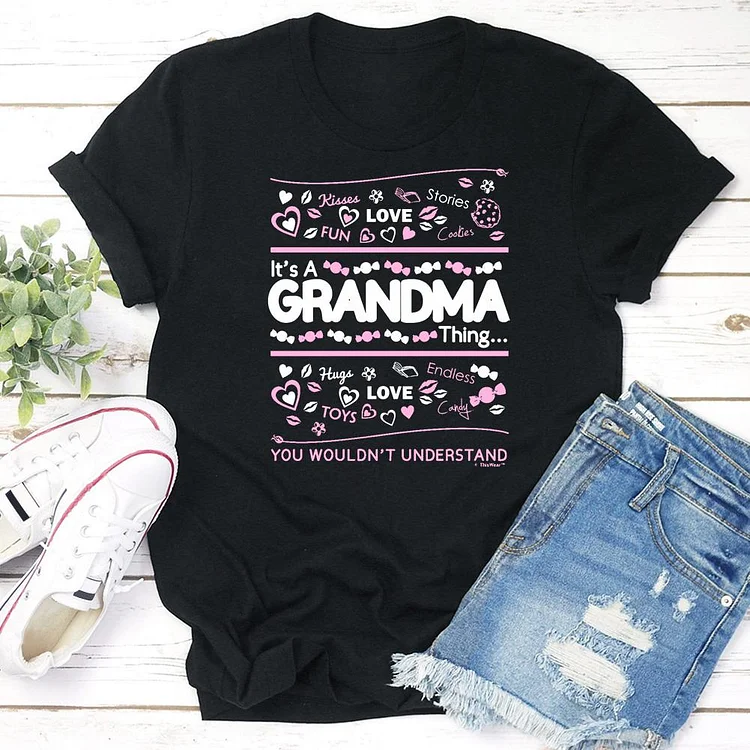 Grandma T-shirt Tee -03658-Annaletters
