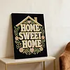 DIY Pearl Painting Love House for Home Wall Decor with Frame(30x40cm)