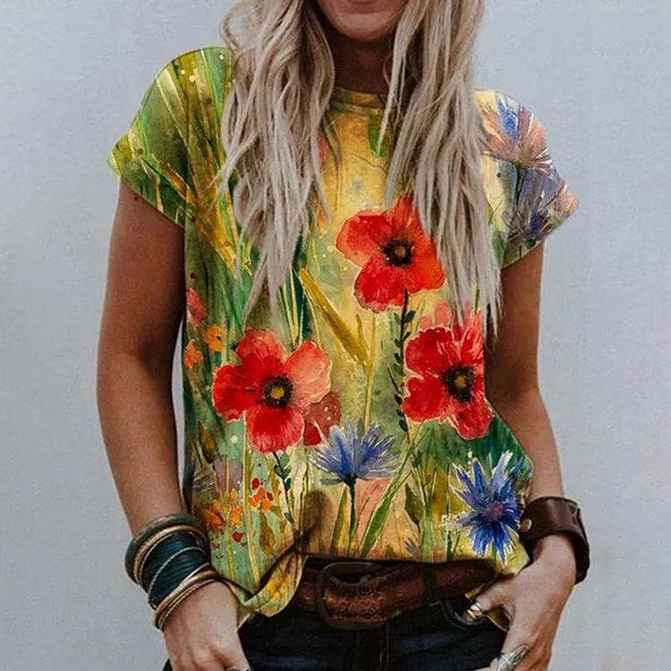 Printed Short-Sleeved T-Shirt