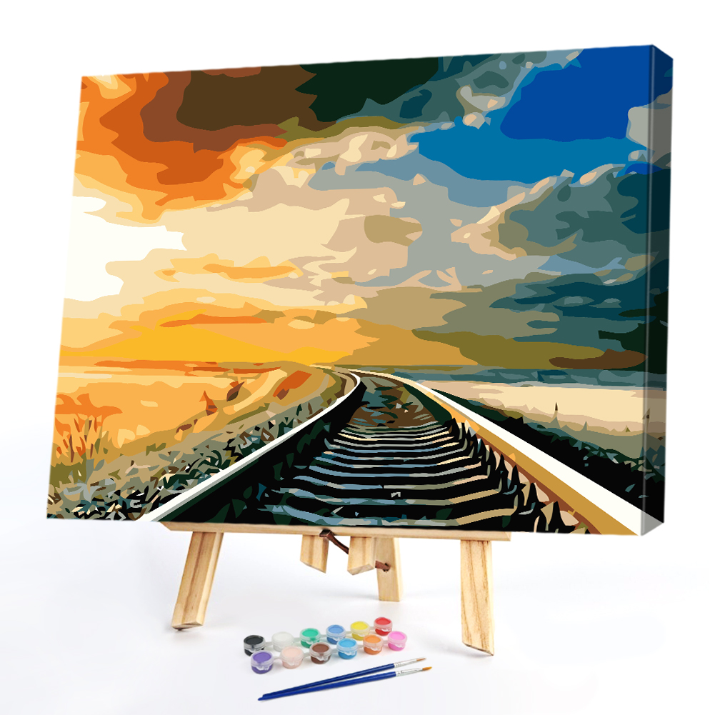 

50*40CM - Paint By Numbers - Sky Railway, 501 Original