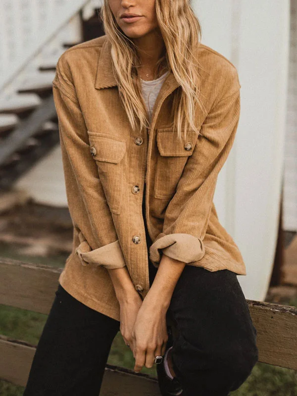 simple corduroy vintage women's shirt