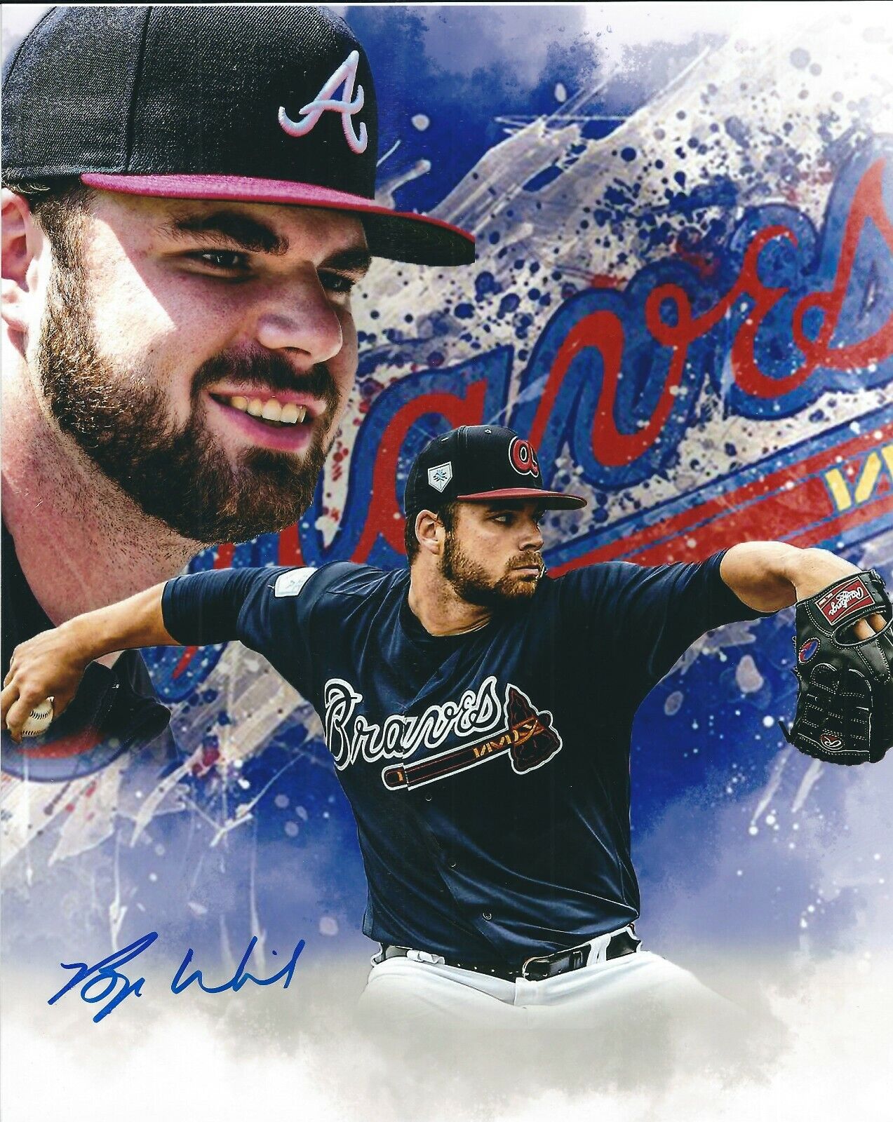 Signed 8x10 BRYSE WILSON Atlanta Braves Autographed Photo Poster painting - COA