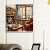 Diamond Painting-DIY Full Round Drill Winter Room