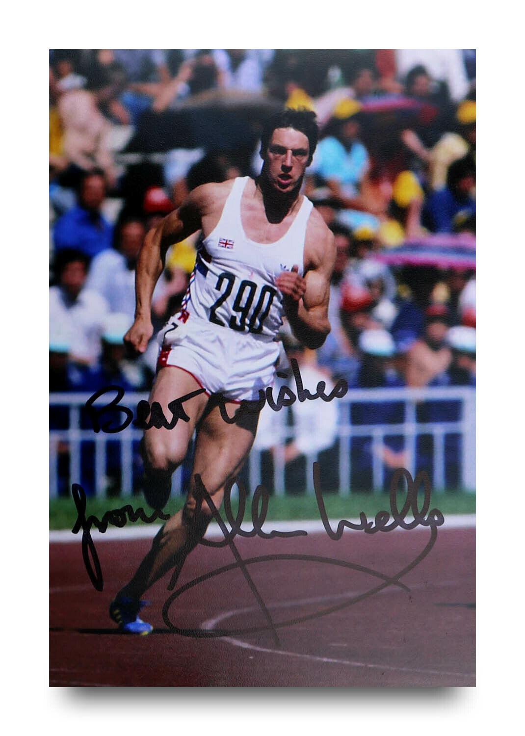 Allan Wells Signed 6x4 Photo Poster painting Olympic Champion Moscow 1980 Genuine Autograph +COA